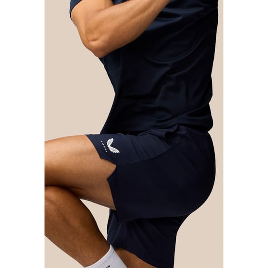 Castore Merke Lastiek Short Polyester Heren Blauwe Sportshorts - Image 3