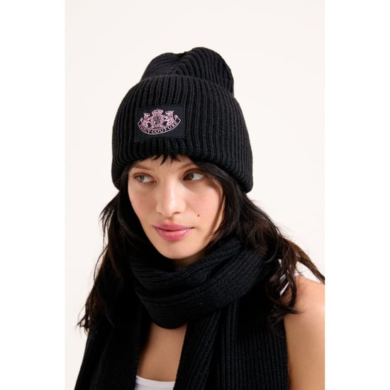 Juicy Couture Crest Unisex Volwassenen Zwart Hoed & Sjaal Set - Eén maat - Image 1