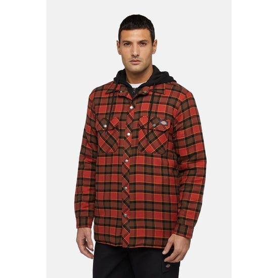 Dickies Fleece Hemd met Kap Heren Rood Shirt Jacket - Image 1