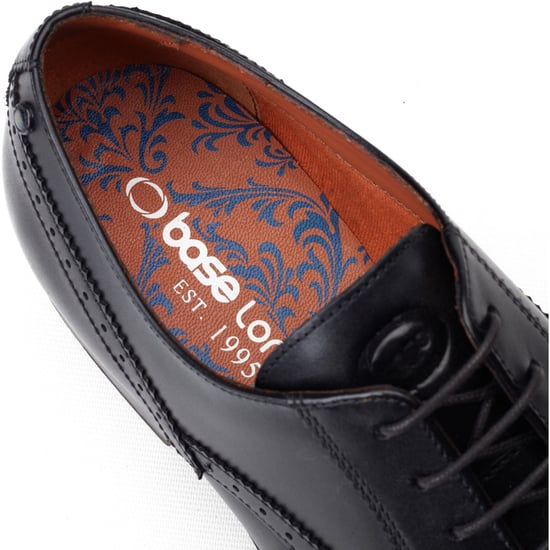 Base London Bell Leren Heren Zwarte Brogues Schoenen - Image 6