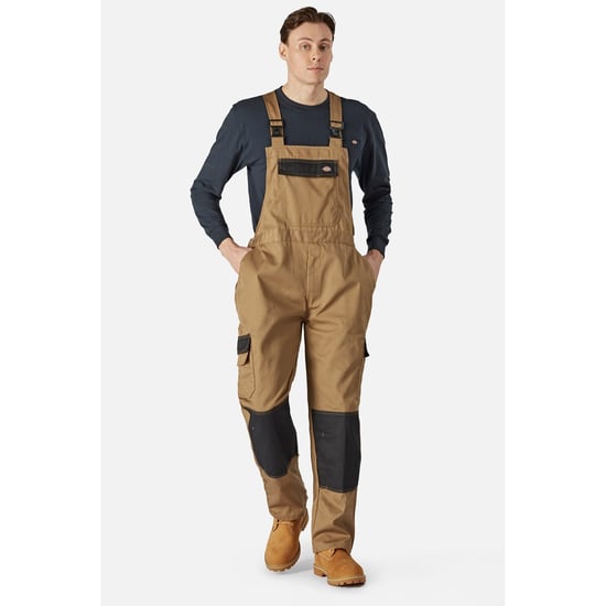Dickies Everyday Tuinbroek en Draagband Polyester Heren Bruine Werkoverall - Image 1