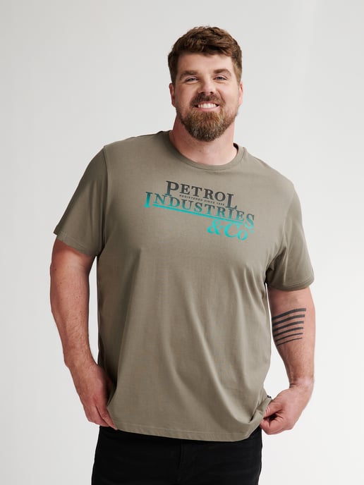 Petrol Industries - Heren Plus Size Artwork T-shirt Rockport - Groen - Image 3