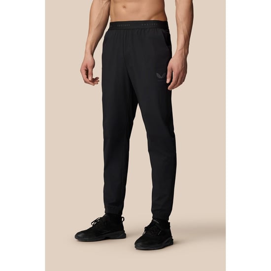 Castore Gewoven Jogger Polyester Mannen Zwarte Joggingbroek - Image 1