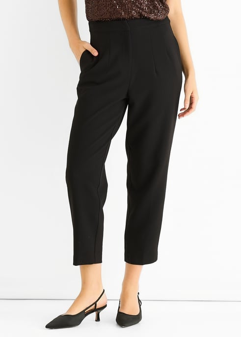Zwarte enkellange pantalon met sigarettenpijp - Image 2