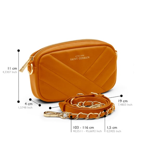 Opera – Gewatteerde mini clutch – Bruin - Image 3