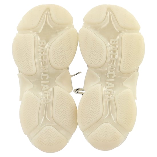 Balenciaga Triple S Clear Sole Sneakers in Cream Polyester - Image 6