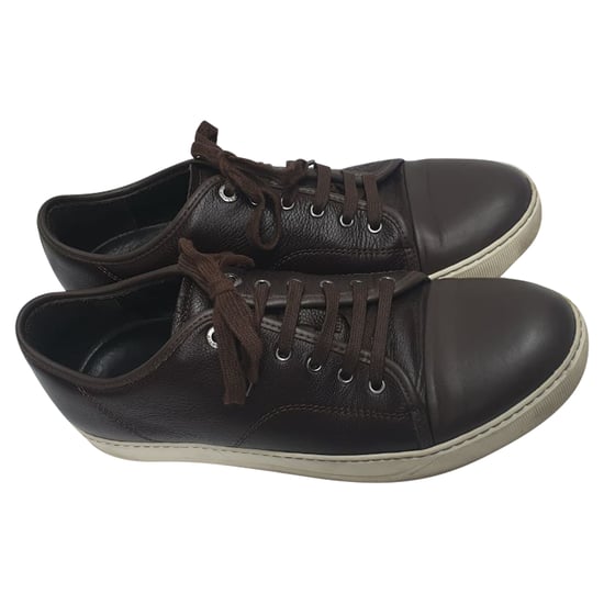 Lanvin Lage Sneakers in Bruin Leer - Image 3