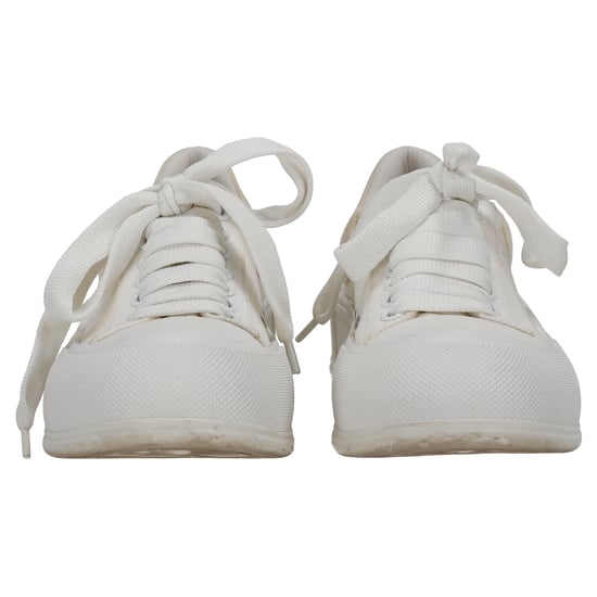 Alexander McQueen Deck Skate Plimsoll Veter Sneakers in Witte Canvas - Image 4