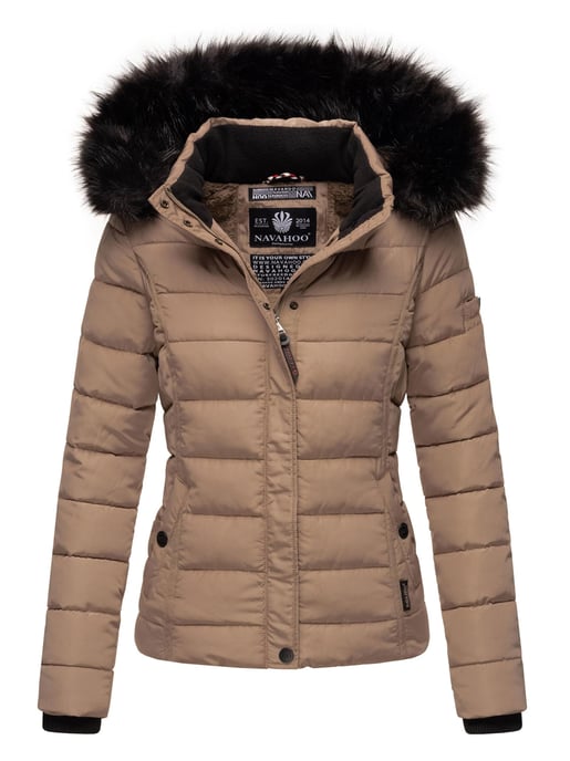Navahoo Dames Winterjas Miamor – Teddyvoering, Afneembare Capuchon & Bontkraag - Image 1