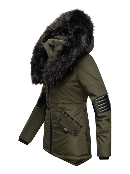 Navahoo Dames Winterjas Nirvana – Warm, Met Luxe Bontkraag & Teddyvoering - Image 3