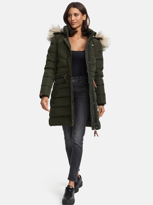 Navahoo Dames Winterjas Paula – Extra Warm, Waterafstotend & Met Afneembare Bontkraag - Image 6