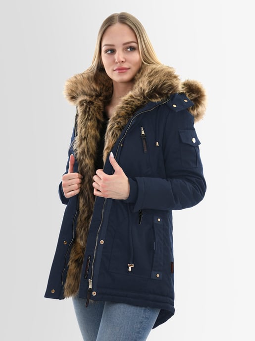 Navahoo Dames Winterparka Daria – Klassieker, Warm & Met Afneembare Bontkraag - Image 3