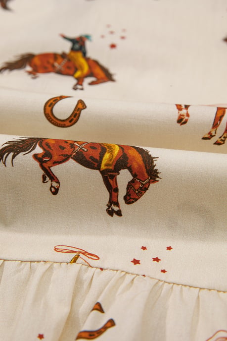 Cowboy Print Stropdas V-hals Blouse - Image 5