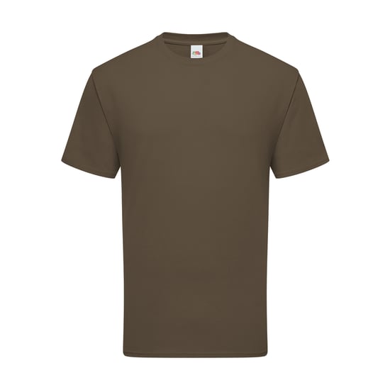 Fruit Of The Loom Mens Ringgesponnen Premium Tshirt (Truffelbruin) - Image 1