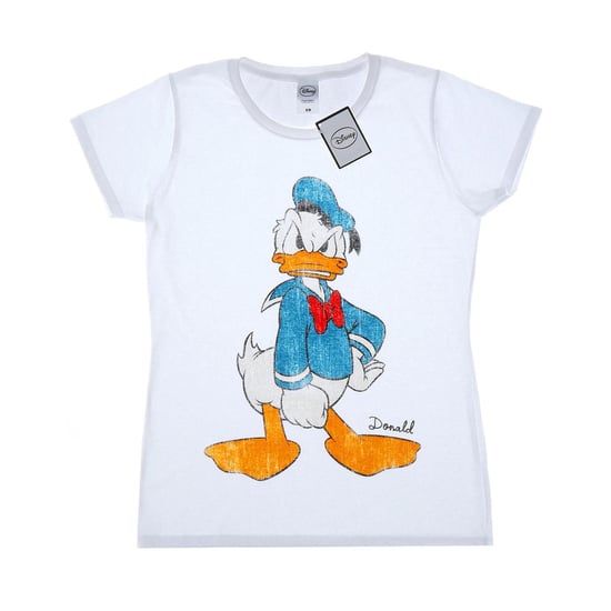 Disney Dames/Dames Donald Duck Boos Katoenen T-Shirt (Wit) - Image 1