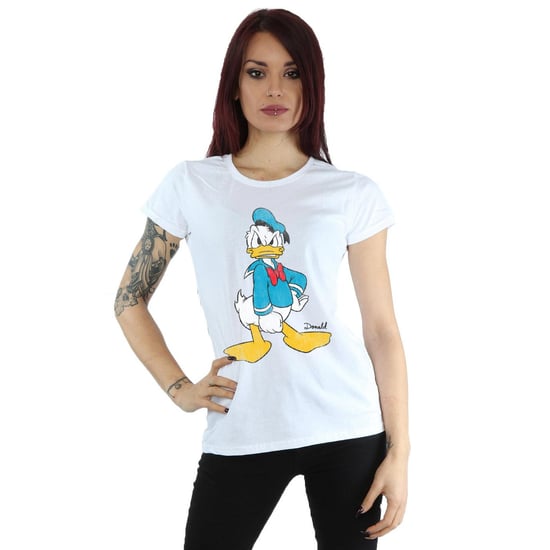 Disney Dames/Dames Donald Duck Boos Katoenen T-Shirt (Wit) - Image 2