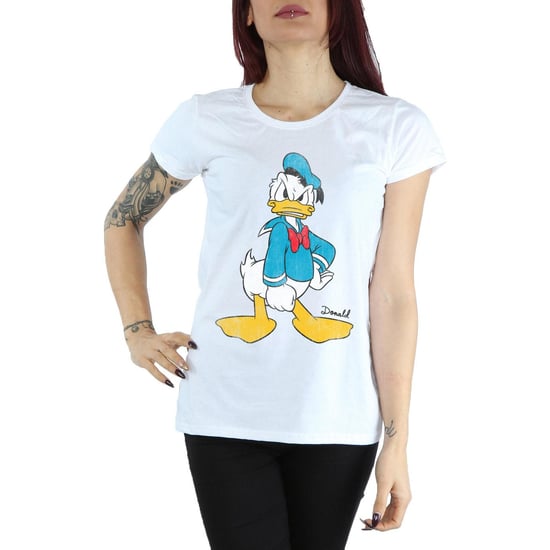 Disney Dames/Dames Donald Duck Boos Katoenen T-Shirt (Wit) - Image 3