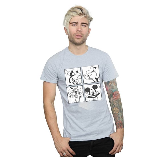 Disney Heren Mickey, Donald, Goofy en Pluto Boxed T-shirt (Sportgrijs) - Image 3