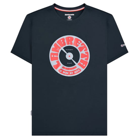 Lambretta Mens Vinyl Record T-Shirt (Navy) - Image 1