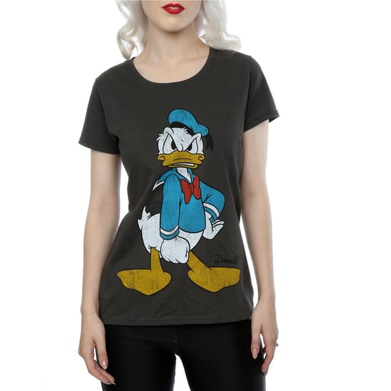 Disney Dames/Dames Donald Duck Boos Katoenen T-Shirt (Licht Grafiet) - Image 3