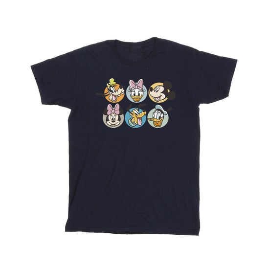 Disney Heren Mickey Mouse And Friends Gezichten T-Shirt (Marineblauw) - Image 1