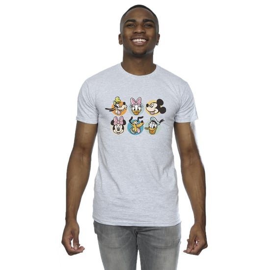 Disney Heren Mickey Mouse And Friends Gezichten T-Shirt (Sportgrijs) - Image 2