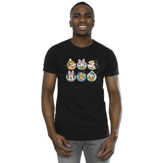 Disney Heren Mickey Mouse And Friends Gezichten T-Shirt (Zwart) - Image 2