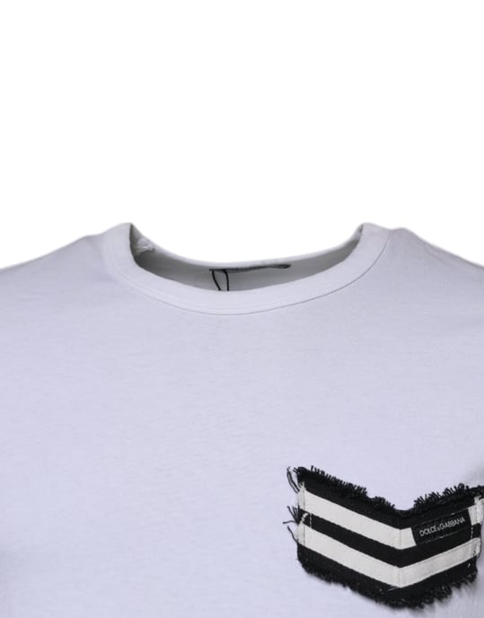 T-shirt met korte mouwen en ronde hals met patchdetails - Image 3
