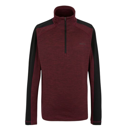 Regatta Heren Hepley Half Zip Fleecejack (Donker kastanjebruin/zwart) - Image 1