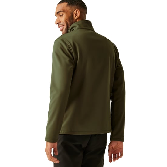 Regatta Heren Cera V Wind Resistant Soft Shell Jas (Olijfnacht) - Image 4