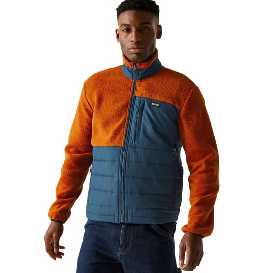 Regatta Heren Frankie Borg Full Zip Hybride Jas (Pottenbakkersklei/Moonlight Denim) - Image 4