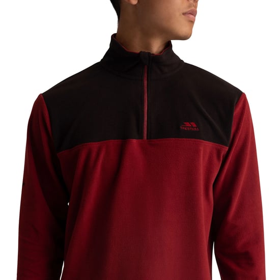 Trespass Heren Curtiston AT100 Fleece Top (Merlot) - Image 3