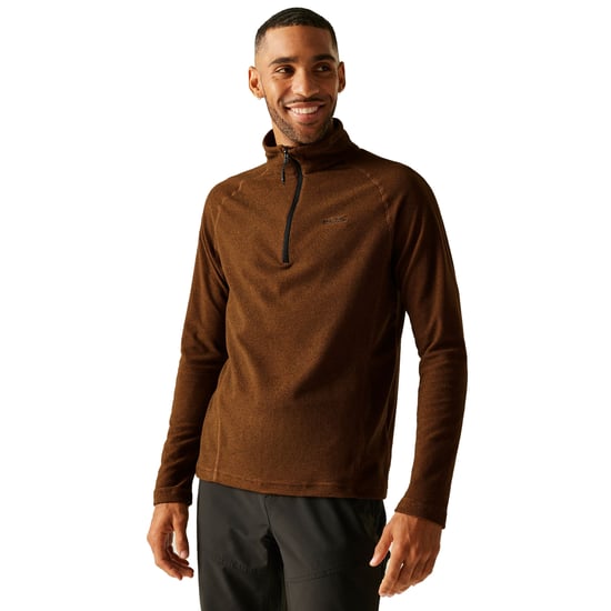 Regatta Great Outdoors - Heren Montes Fleece Sweater met Trechter Nek (Pompoen Spice/Zwart) - Image 4