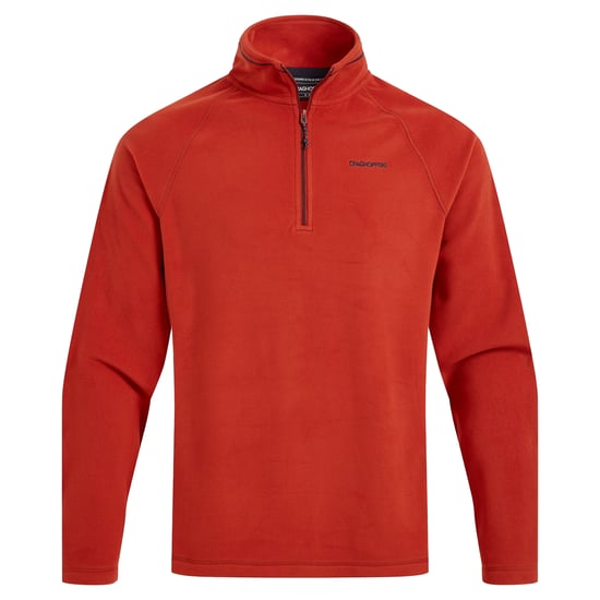 Craghoppers Heren Corey VI Half Zip Fleece Top (Carneool oranje) - Image 1