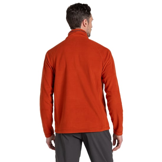 Craghoppers Heren Corey VI Half Zip Fleece Top (Carneool oranje) - Image 2