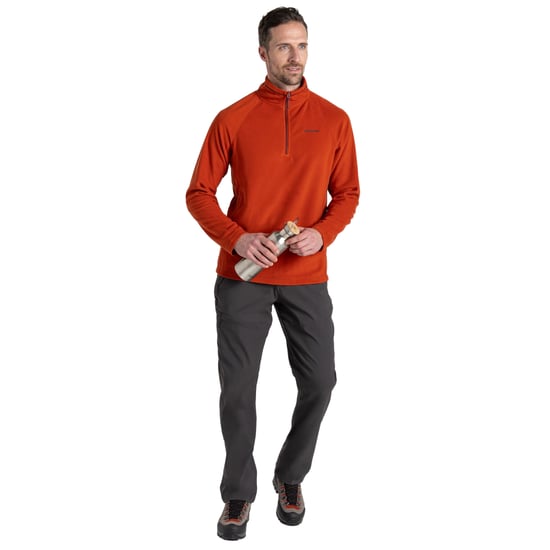 Craghoppers Heren Corey VI Half Zip Fleece Top (Carneool oranje) - Image 3