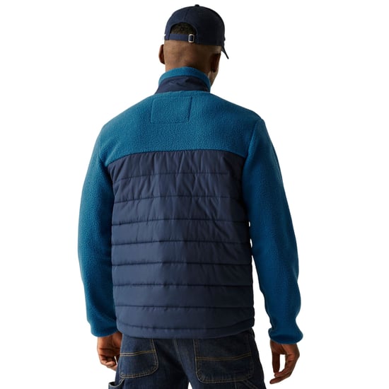Regatta Heren Frankie Borg Full Zip Hybride Jas (Marine/Snorkelblauw) - Image 5