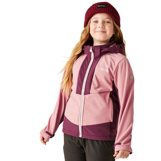Regatta Kinder/Kids Haydenbury Waterdichte Soft Shell Jas (Stoffige Roos/Fig) - Image 4