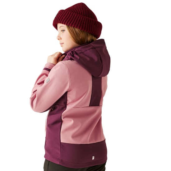 Regatta Kinder/Kids Haydenbury Waterdichte Soft Shell Jas (Stoffige Roos/Fig) - Image 5