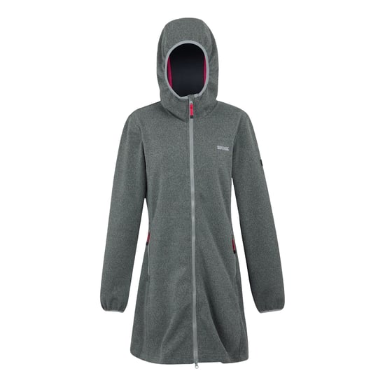 Regatta Dames/Dames Bloomfield Marl Longline Fleecejack (Bewolkt Grijs/Pop) - Image 1