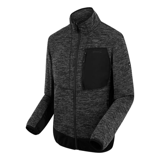 Regatta Heren Baslinn Fleece Jas (As Marl/Zwart) - Image 3