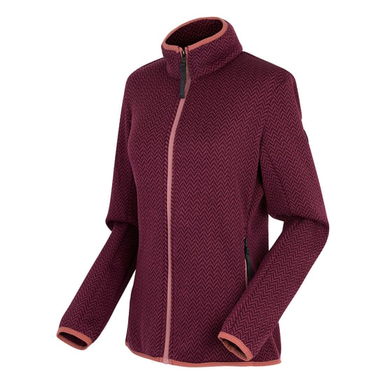 Regatta Dames/Dames Elzie Full Zip Fleecejack (Donker piment/Bourgondië) - Image 3