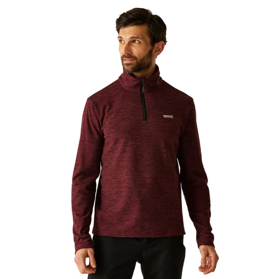 Regatta Heren Thompson Marl Half Zip Fleecejack (Donker kastanjebruin) - Image 4