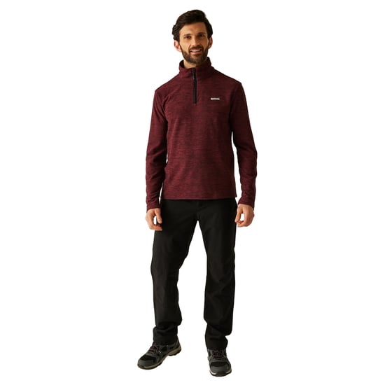 Regatta Heren Thompson Marl Half Zip Fleecejack (Donker kastanjebruin) - Image 5