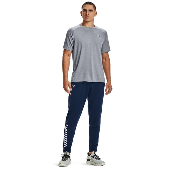 Under Armour Heren-Tech T-Shirt (Licht staal Heather/Zwart) - Image 3