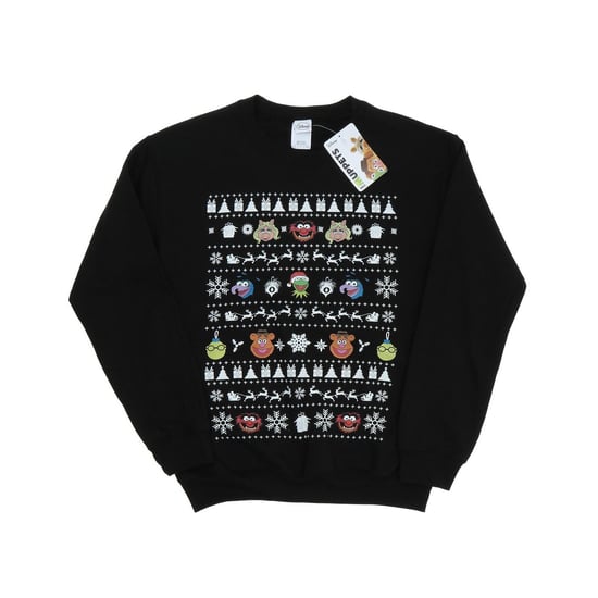 Disney Dames/Dames The Muppets Kerstkoppen Sweatshirt (Zwart) - Image 1