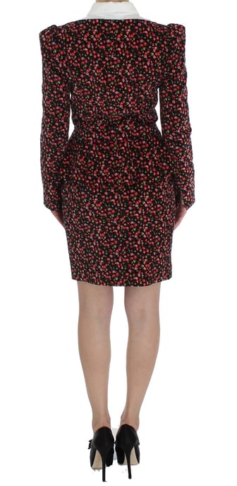 Bloemenprint Mini-jurk Met Kraag Lange Mouwen - Image 3