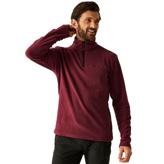 Regatta - Geweldig voor Buiten Heren Thompson Half Zip Fleece Sweater (Donker kastanjebruin) - Image 4