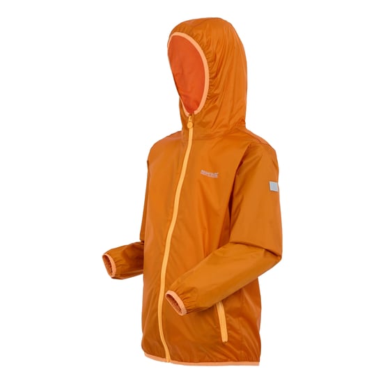 Regatta Groot Buitenshuis Kinderen/Kinderen Lever II Packaway Rain Jacket (Vos/Bloeiende goudsbloem) - Image 3