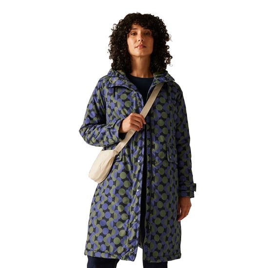 Regatta Waterdichte dames/dames Orla Kiely Floral lange jas (Blauw/Donkere Olijf) - Image 4